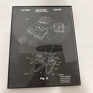 Nintendo 64 Video Game‎ System Patent Print Art Poster 14 X 11